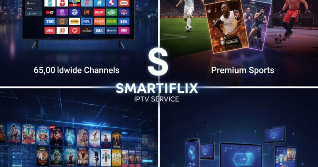 Experience premium entertainment on the Smartiflix official website featuring the Smartflix IPTV service with live sports, movies, and worldwide channels.